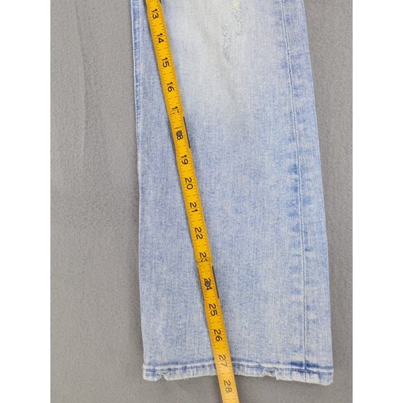 MOTHER Blue Ankle Cropped Jeans with Distressed Details - Picture 10 of 11